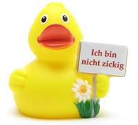 Duckshop Canard de bain « Ich bin nicht zigig » - Longueur : 8 cm