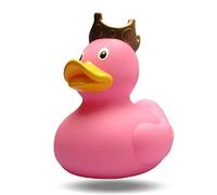 Duckshop Canard de bain Roi Rose Taille XXL Longueur : 23 cm