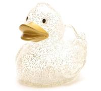 Duckshop Canard de Bain Scintillant avec Bec doré I avec Porte| clés Canard de Bain dans Le Set | L : 7,5 cm , Jaune