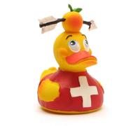 DUCKSHOP| Canard de Bain Wilhelm Tell - Suisse |Canard de Plastique | L: 7,5 cm