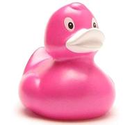 Duckshop Elena Canard de bain - Rose métallisé I Canard couineur I L : 9 cm