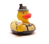DUCKSHOP I Canard de bain Bayer avec bretzel I Canard couineur Oktoberfest I L : 7,5 cm I Canard de bain I Canard couineur I Cadeau pour la Bavière I Cadeau pour collectionneur