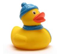 DUCKSHOP I Canard de bain d'hiver I L : 7,5 cm I avec porte-clés canard de bain inclus
