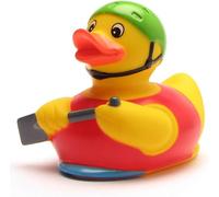 DUCKSHOP I Canard de Bain en Bateau à rames I Canard en Plastique Kayak I avec Porte-clés Canard en Plastique Inclus dans Le Set I Cadeau pour Les Amateurs de canoë I Cadeau pour collectionneurs