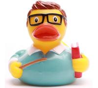Duckshop I Canard de bain enseignant I Canard couineur I Canard de bain L : 8,5 cm I Cadeau pour les fonctionnaires I Cadeau pour les collectionneurs I