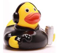 Duckshop I Canard de bain Gamer I Canard de bain couineur I Canard de bain L : 8,5 cm I Cadeau pour les joueurs I Cadeau pour les collectionneurs I