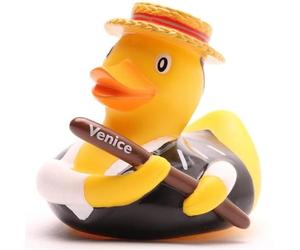 Duckshop I Canard de bain Gondolier Venice I Canard de bain Venise I Canard couineur L : 10 cm I Cadeau pour les fans de voyage I Présent des vacanciers italiens I Pour collectionneurs