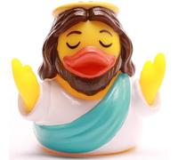 Duckshop I Canard de bain Jésus I Canard de bain I Canard de bain I Canard de bain L : 8,5 cm I Cadeau pour les gens I Cadeau pour les collectionneurs
