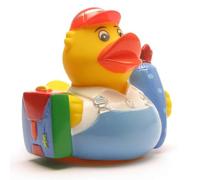 DUCKSHOP I Canard de bain jeune garçon I Canard de bain couineur I L : 7,5 cm I avec porte-clés en forme de canard de bain