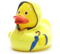 Duckshop I Canard de bain mauvais temps I Canard de bain couineur I L : 8 cm - avec porte-clés en forme de canard de bain I Cadeau pour collectionneur
