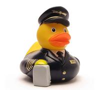 Duckshop I Canard de bain pilote I Canard de bain I L : 7,5 cm I Canard couineur I Cadeau personnel aérien I Collecteur de cadeaux
