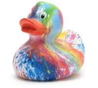 Duckshop I Canard de bain Rainbow I Canard de bain couineur - L : 9 cm - avec porte-clés en forme de canard en kit I Cadeau pour enfants I Cadeau pour les enfants I Collectionneur de cadeaux