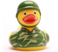Duckshop I Canard de bain soldat I Canard couineur I Canard de bain L : 8,5 cm I Cadeau pour le service militaire I Cadeau pour les anciens combattants I Pour les collectionneurs