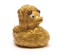 Duckshop | Rubber Duck Sissi - Doré | Bathduck | L : 7,5 cm