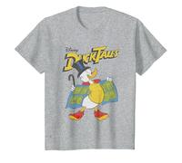 DuckTales Scrooge McDuck T-Shirt, Enfant, Gris Chiné, 10 Ans