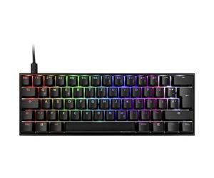 Ducky Compatible Mecha Mini Gaming Tastatur, MX-Silent-Red, RGB-LED - Schwarz