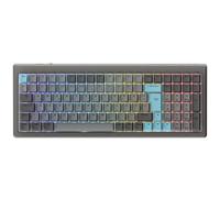 Ducky Cushion 98 Nickel Clavier de jeu mécanique sans fil avec disposition | Silent Red Linear Switches, Nest Mount, Hot-Swap, PBT Keycaps, Tri-Mode, VIA Support, RGB, 4200mAh Battery