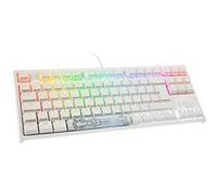 Ducky Compatible One 2 TKL PBT Gaming Tastatur, MX-Silent-Red, RGB LED - weiß