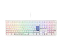 Ducky One 3 Classic Pure White Gaming Tastatur, RGB LED - MX-Clear