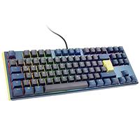 Ducky One 3 Daybreak TKL - Clavier mécanique de Jeu au Format 80% avec Disposition Allemande et switchs Cherry MX Black, remplaçables à Chaud (Prises Kailh) et éclairage RGB