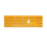 Ducky One 3 Yellow - Clavier mécanique de Jeu au Format Standard avec Disposition Allemande et switchs Cherry MX Blue, remplaçables à Chaud (Prises Kailh) et éclairage RGB