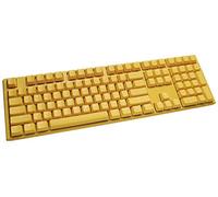 Ducky One 3 Yellow - Clavier mécanique de Jeu au Format Standard avec Disposition Allemande et switchs Cherry MX Clear, remplaçables à Chaud (Prises Kailh) et éclairage RGB