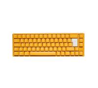Ducky One 3 Yellow SF- Clavier mécanique de Jeu au Format 65% avec Disposition Allemande et switchs Cherry MX Blue, remplaçables à Chaud (Prises Kailh) et éclairage RGB