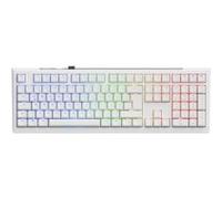 Ducky One X Clavier de jeu sans fil Blanc - Full size, commutateurs inductifs, connectivité trimode (USB-C, 2,4 GHz, Bluetooth), déclenchement rapide, déclenchement réglable, RVB, clavier ISO allemand