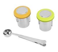 Huusuei Pack of 2 Tea Strainers with Tea Löffel Tea Strainer with Folding Handle Tea Filter Extra Fine Mesh Strainer Brewing Basket