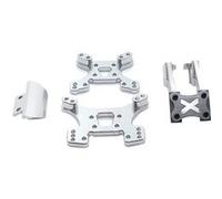 Huusuei 1 Set of Metal Bumper Bumper for 1/14 144001 144002 1/12 124017 124019 RC Car Upgrade Replacement Part, Silver