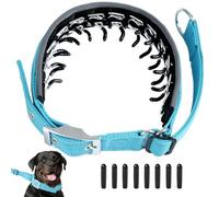 Duckygoo Collier martingale réglable pour chiens de petite, moyenne et grande taille, collier de dressage réfléchissant et robuste pour la marche, la chasse, bleu, taille S