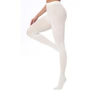 DUCMODA Collant Femme Taille Haute 80 denier Doux Semi Opaque Extensible Crème m