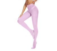 DUCMODA Collant Femme Taille Haute 80 denier Doux Semi Opaque Extensible lavande,s