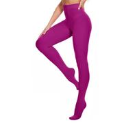 DUCMODA Collant Femme Taille Haute 80 denier Doux Semi Opaque Extensible magenta,l