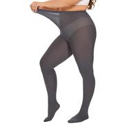 DUCMODA Collant Grande Taille pour Femme Doux Curvy Taille Haute Semi Opaque,gris foncé XL