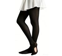 DUCMODA Collants de Danse pour les Filles Convertible Collant pour Ballet Convertible 1 paire noir,116-134