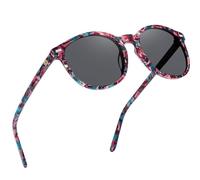 DUCO Lunettes de Soleil Femme Polarisées Mode Rétro Vintage la Protection UV 400 pour Conduire Voyager DC1230 (Tortue)