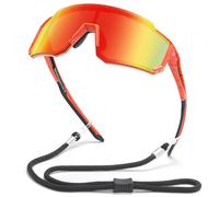 DUCO Lunettes de soleil polarisées pour la jeunesse et le sport - Pour le cyclisme, l'ombre, cadre léger - UV400 - Pour enfant, garçon et fille - Baseball - Lunettes de soleil 8-16 ans DK310, Taille