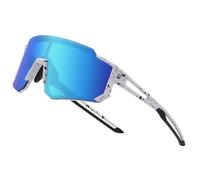 DUCO Lunettes de soleil polarisées pour la jeunesse et le sport - Pour le cyclisme, l'ombre, cadre léger - UV400 - Pour enfant, garçon et fille - Baseball - Lunettes de soleil 8-16 ans DK310