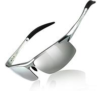 DUCO Mens Sports gepolariseerde zonnebril voor golfvissen Rijden UV400 bescherming Zonnebrillen 8177s (water zilver)