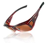 DUCO SURLUNETTES SOLAIRES POLARISÉES course à pied, cyclisme, tennis, conduite, sport et loisirs - Pour hommes et femmes - Protection anti UV 400 8953 (L - Vin rouge)