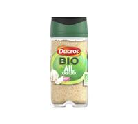 DUCROS - Ail semoule bio | Saveur intense et onctueuse | Idéal pour assaisonner vos plats | le flacon de 52g | LOT DE 4