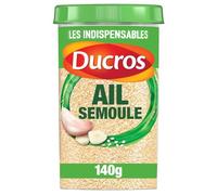 DUCROS - Ail Semoule | Saveur onctueuse pour vos plats | Idéal pour assaisonner | le pot de 110 g | LOT DE 4