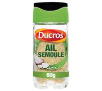 DUCROS - Assaisonnement Saveur Intense d’Ail Semoule, Texture Fine pour Vos Recettes (Flacon 60g) - Le Lot De 4