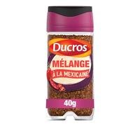 DUCROS - Assaisonnement Saveurs Mexicaines Authentiques, Mélange Épicé et Parfumé (Flacon 40g) - Le Lot De 4