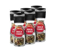 DUCROS - Epices Cuisine - Moulin 5 Baies, n°5 Classique - Intensité Doux - Pour Assaisonnement - 26g - Lot de 6