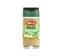DUCROS - Gingembre moulu bio | Saveur piquante et aromatique | Idéal pour assaisonner vos plats | le flacon de 32g | LOT DE 4