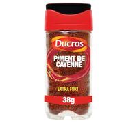 DUCROS - Piment Cayenne Extra Fort aux Arômes Intenses, Épice Idéale pour Relever Vos Plats (Flacon 38g) - Le Lot De 4