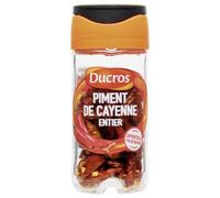 DUCROS - Piment de Cayenne Entier pour Relever vos Plats avec Intensité et Fraîcheur (Flacon 11g) - Le Lot De 3