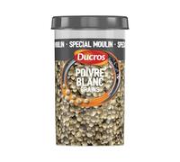 DUCROS - Poivre blanc grains | Saveur subtile et aromatique | Parfait pour assaisonner vos plats | la boite de 100 g | LOT DE 3